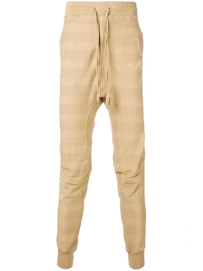 Shop Haider Ackermann Striped Track Pants In Neutrals