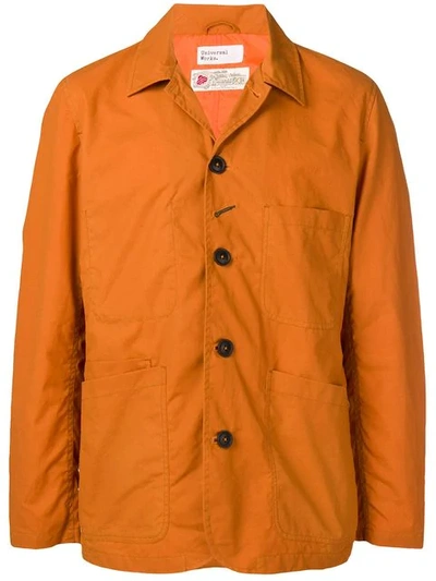 Shop Universal Works Buttoned Shirt Jacket - Yellow