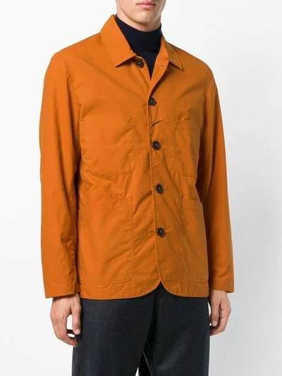 Shop Universal Works Buttoned Shirt Jacket - Yellow