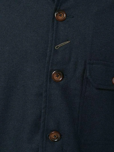 Shop Universal Works Buttoned Shirt Jacket In Blue