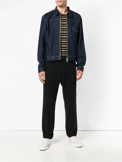 Shop Tiger Of Sweden Zip Denim Jacket In Blue