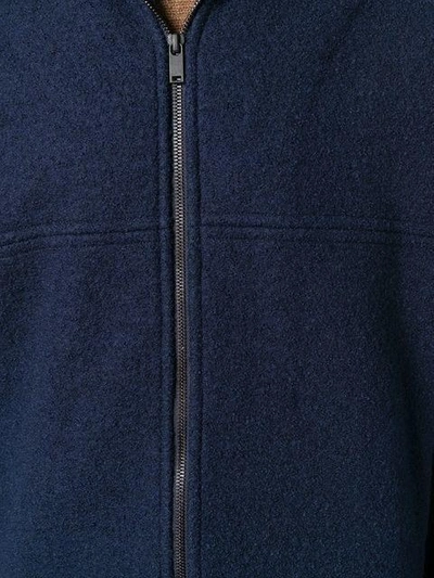Shop Roberto Collina Zip Hooded Jacket - Blue
