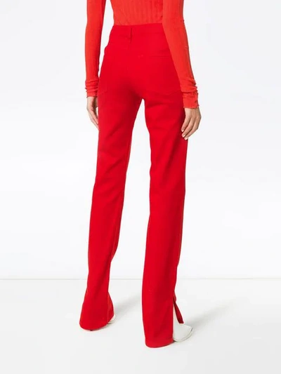 Shop Simon Miller Long Slim-fit Jeans - Red