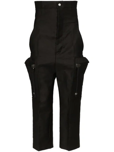 Shop Rick Owens Cargo Trousers In Black