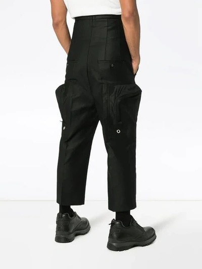 Shop Rick Owens Cargo Trousers In Black