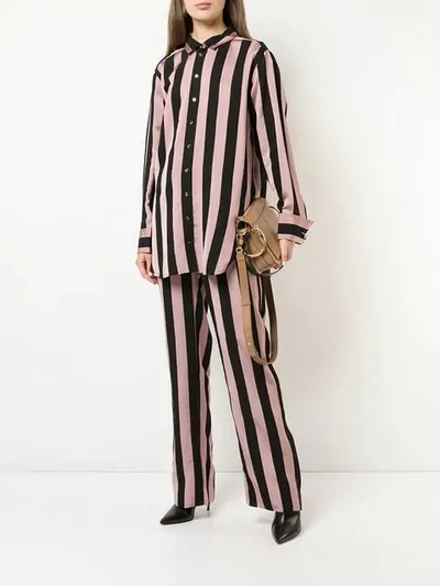 striped longline shirt