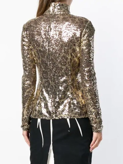 Shop Dolce & Gabbana Sequin Embellished Top In Yellow