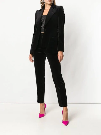 Shop Dolce & Gabbana Classic Fitted Blazer In N0000-nero