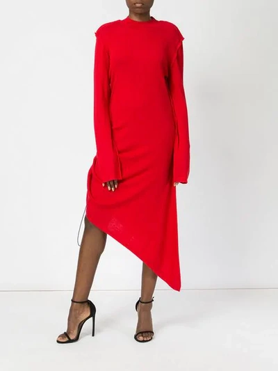Shop Aalto Asymmetrical Dress In Red