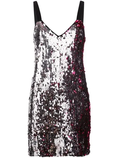 Shop Tanya Taylor Two-tone Sequin Dress - Pink