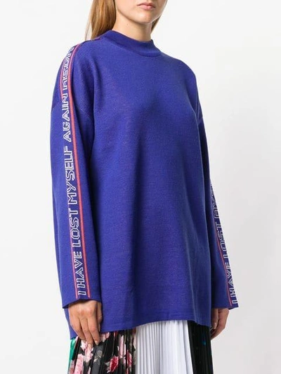 Shop Msgm I Have Lost Myself Jumper In Blue