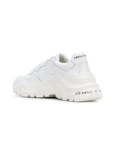 Shop Philipp Plein No Mercy Sneakers In White
