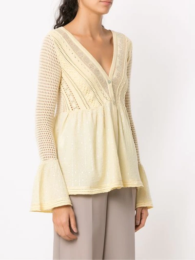 Shop Cecilia Prado Tania Knitted Top - Yellow & Orange