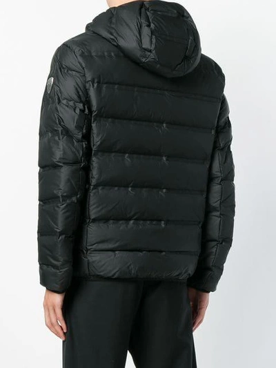 Shop Ea7 Emporio Armani Hooded Puffer Jacket - Black