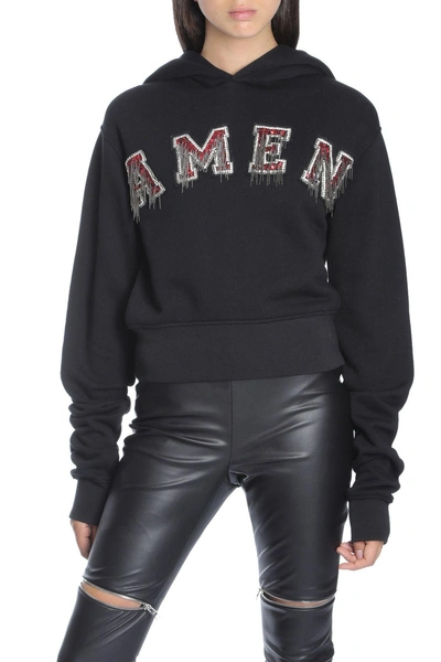 Shop Amen Fleece In Nero