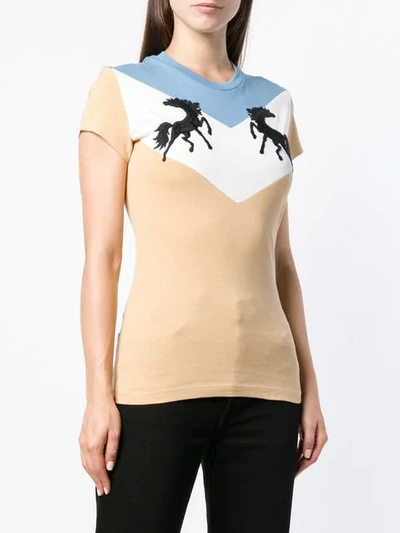 Off-white Twisting Horses T-shirt In Neutrals