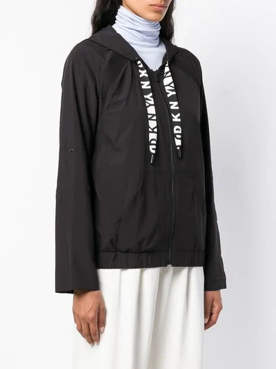 Shop Dkny Relaxed Fit Hoodie In Black