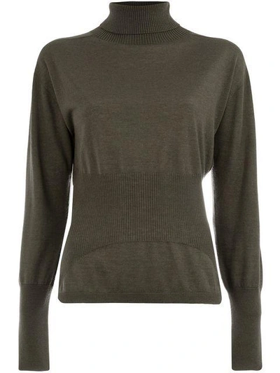 Shop Lamberto Losani Rolled Neck Top - Grey