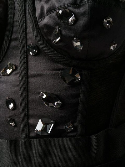 Shop Dolce & Gabbana Tulle Bustier Top In Black