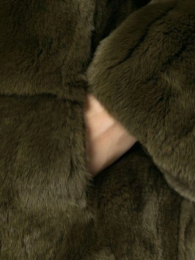 Shop Yves Salomon Meteo Rex Coat In Green