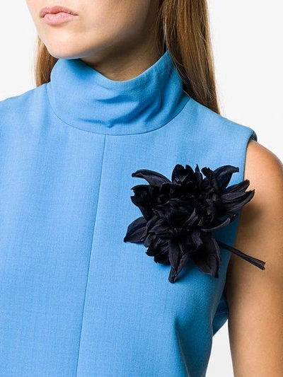Shop Erika Cavallini Large Flower Brooche - Blue