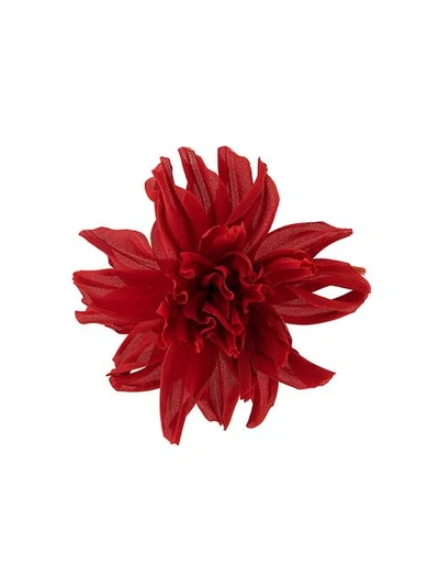 Shop Erika Cavallini Large Flower Brooche - Red