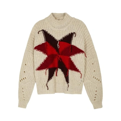 Shop Isabel Marant Hanoi Beige Wool-blend Jumper