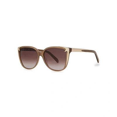 Shop Pared Eyewear X Staerk & Christensen Oval-frame Sunglasses In Brown