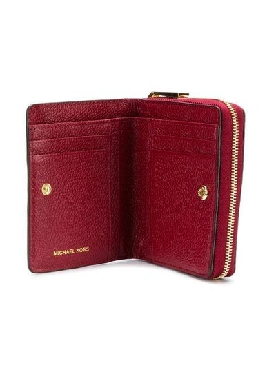 Shop Michael Michael Kors Small Zip Around Wallet - Red