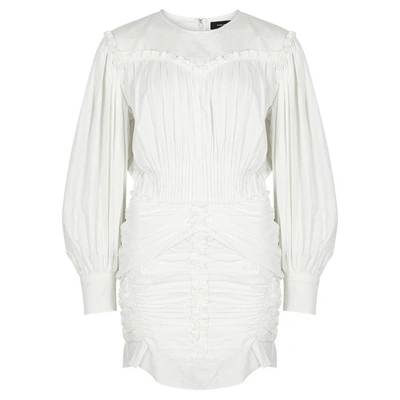 Shop Isabel Marant Unice Off-white Ruffle Dress