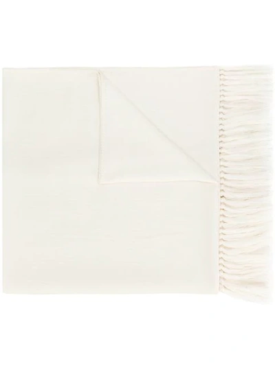 Shop Partow Tassel Trim Scarf - Neutrals