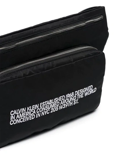 Shop Calvin Klein 205w39nyc Black Ck Address Print Belt Bag