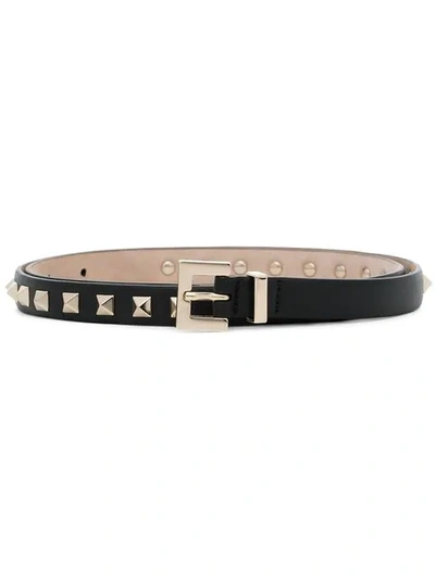 Shop Valentino Garavani Rockstud Belt In 0no Black