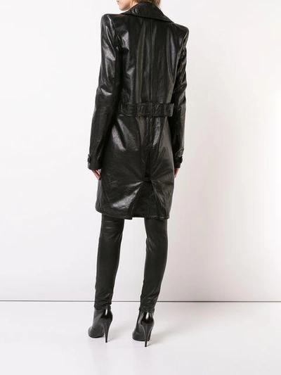 Ben Taverniti Unravel Project Double Breasted Coat In Black