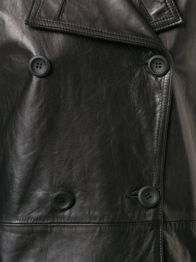 Ben Taverniti Unravel Project Double Breasted Coat In Black