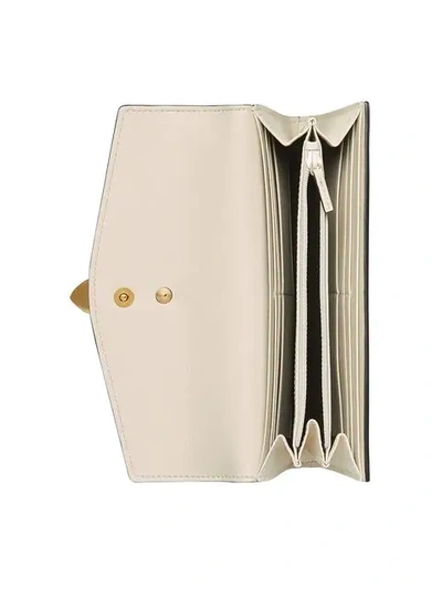 Shop Gucci Sylvie Leather Continental Wallet In White