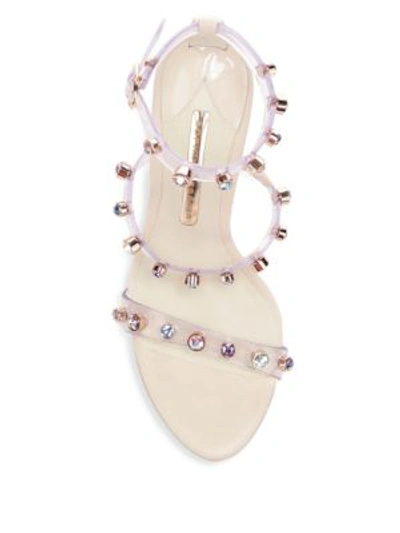 Shop Sophia Webster Rosalind Gem Ankle-strap Sandals In Nude