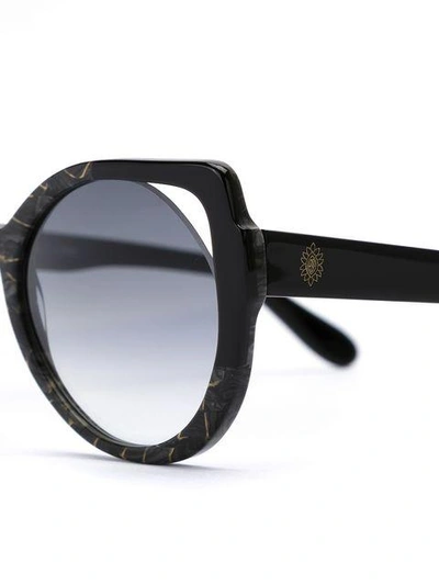 MARTHA MEDEIROS 猫眼镜框太阳眼镜 - 黑色