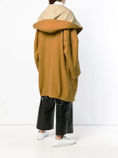 Shop Nehera Oversized Hooded Coat In Neutrals
