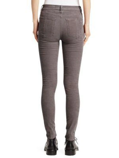 Shop Rag & Bone High-rise Skinny Corduroy Jeans In Nickel