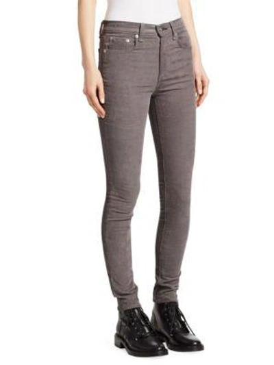 Shop Rag & Bone High-rise Skinny Corduroy Jeans In Nickel
