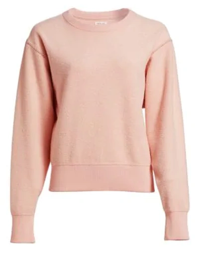 Shop Rag & Bone Brushed Inside Out Terry Sweatshirt In Dusky Pink