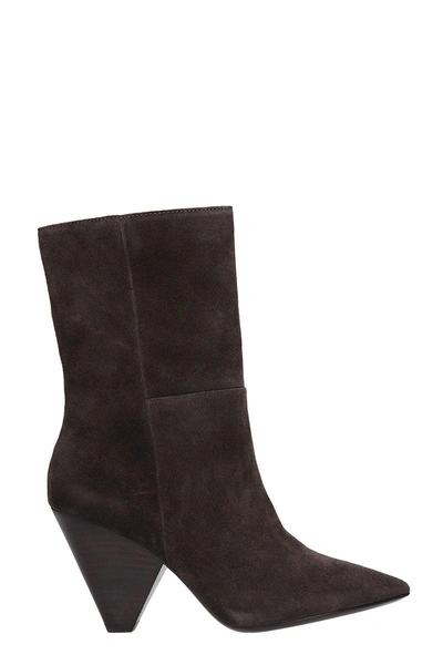 Shop Ash Doll Brown Suede Ankle Boots