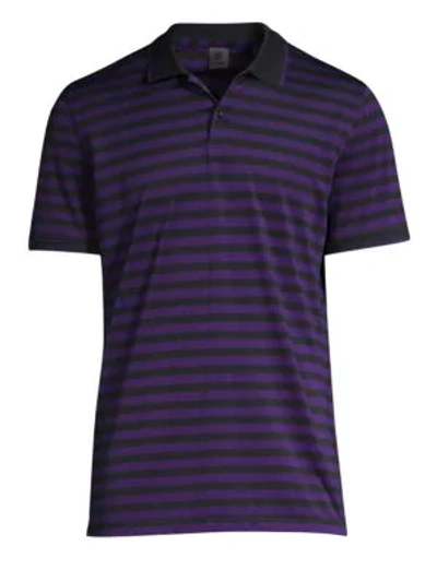 Shop G/fore Striped Polo Shirt In Wisteria