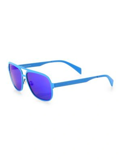 Shop Italia Independent 60mm Aviator Sunglasses In Sky