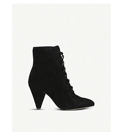 Shop Kurt Geiger Vivian Suede Ankle Boots In Black