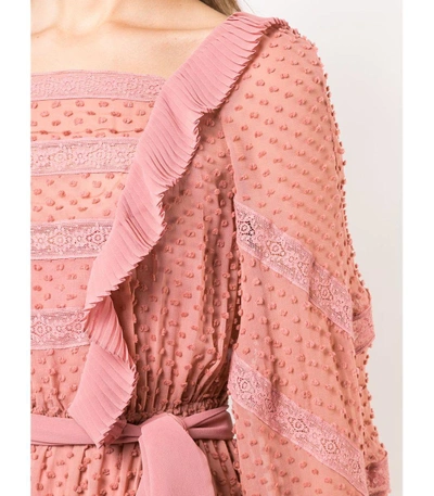 Shop Zimmermann Embroidered Smock Dress In Rose