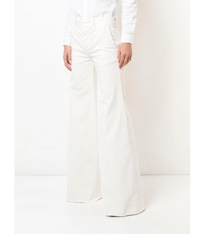 Shop Nili Lotan Wide Leg Trousers In White