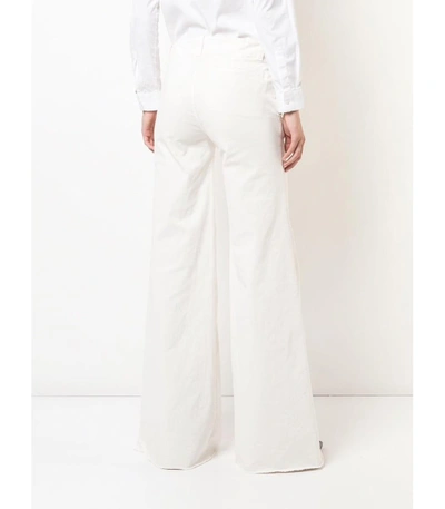 Shop Nili Lotan Wide Leg Trousers In White