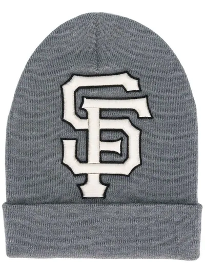 Shop Gucci Sf Giants Patch Beanie In Grey
